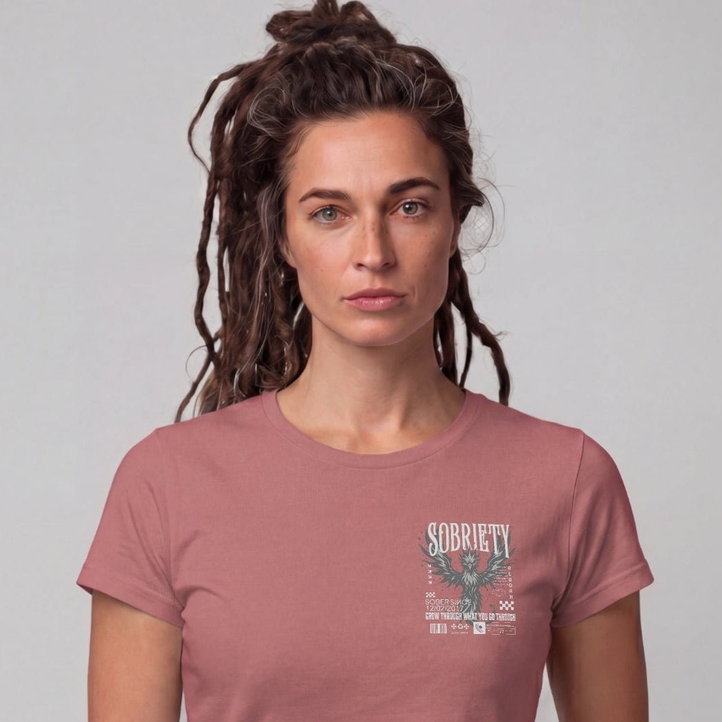 Sober T Shirt | Women's Phoenix Sobriety Reborn Limited-Edition