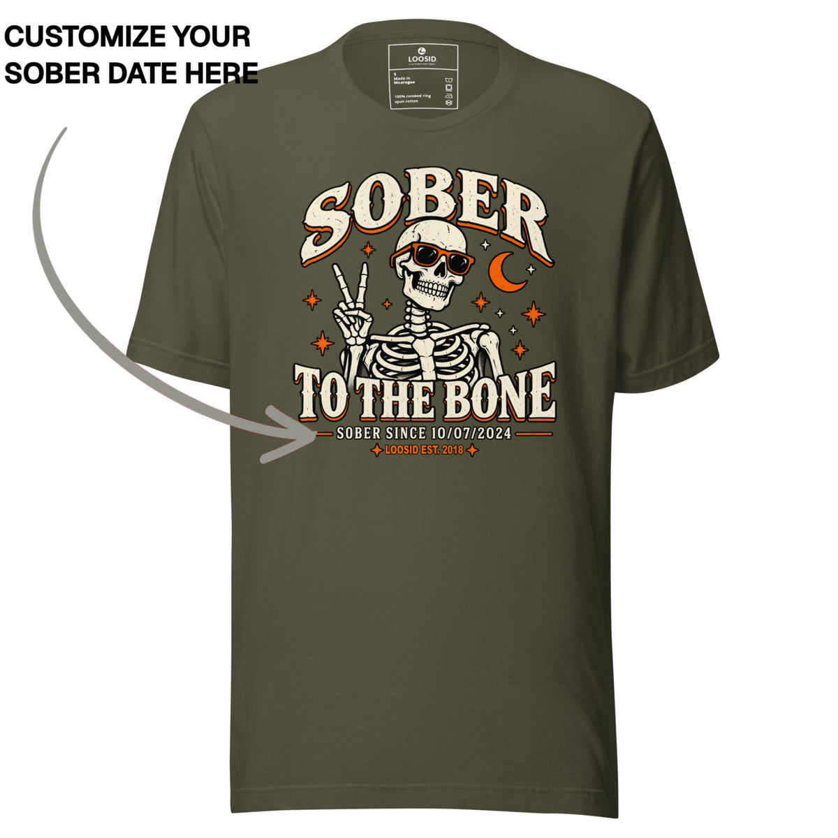 Sober T Shirt | Men's Sober To The Bone