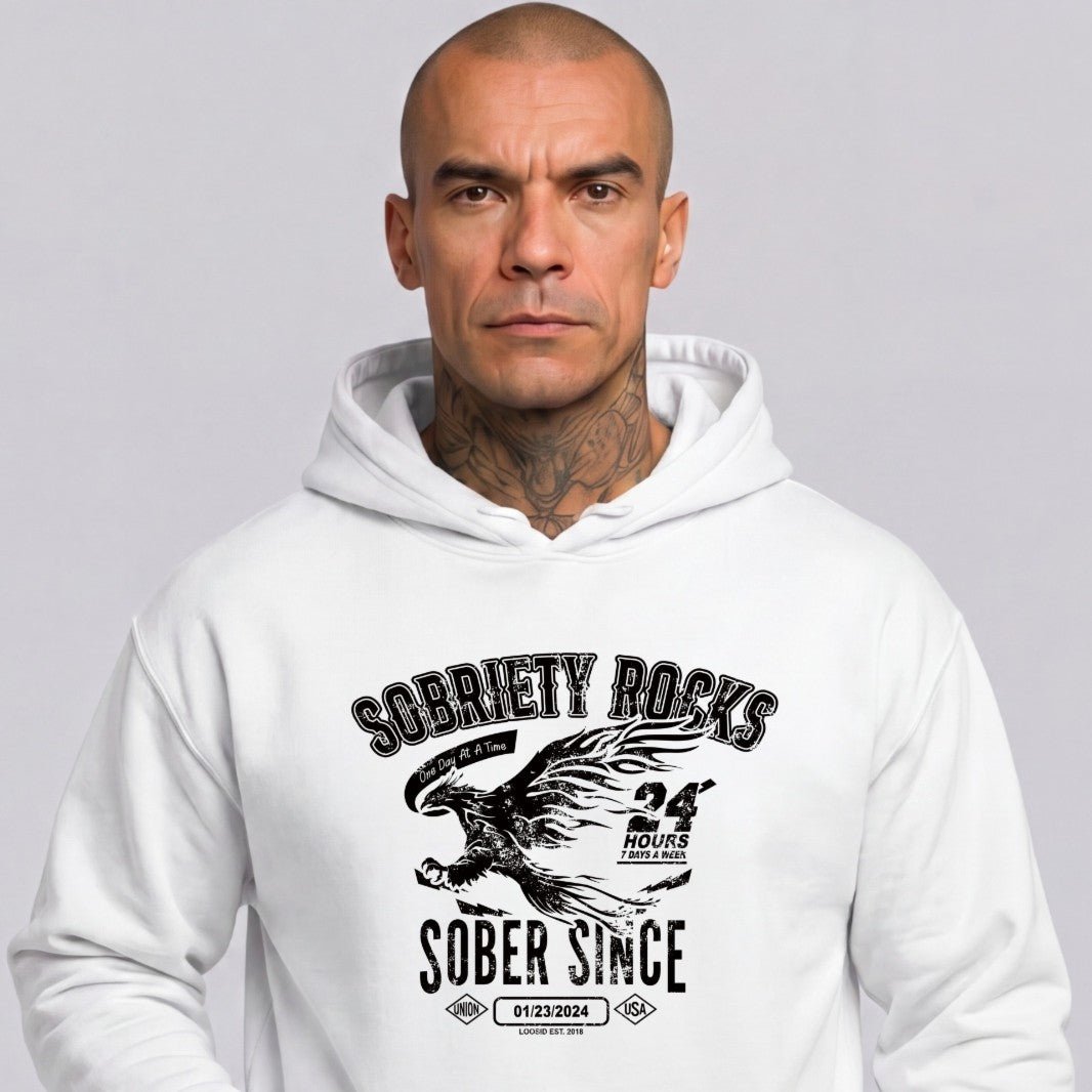 Recovery Hoodie | Men's Sobriety Rocks