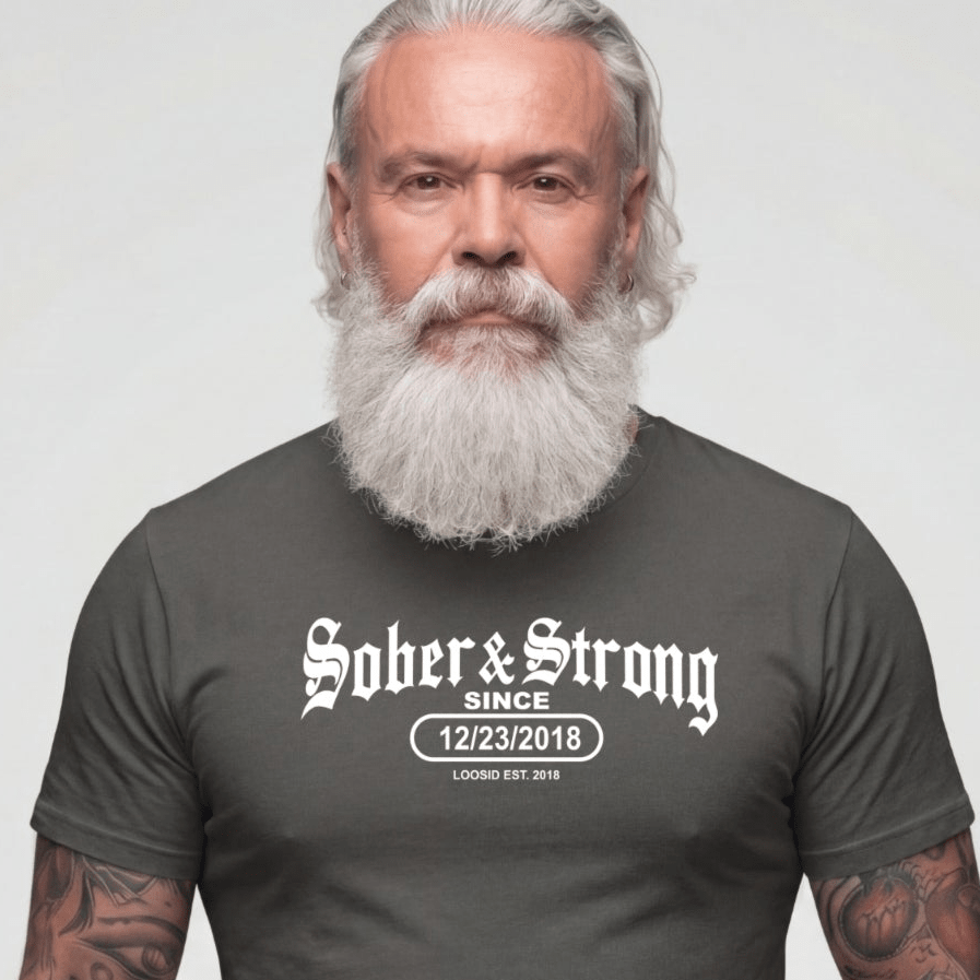 Sober T Shirt | Men's Old School Sober & Strong