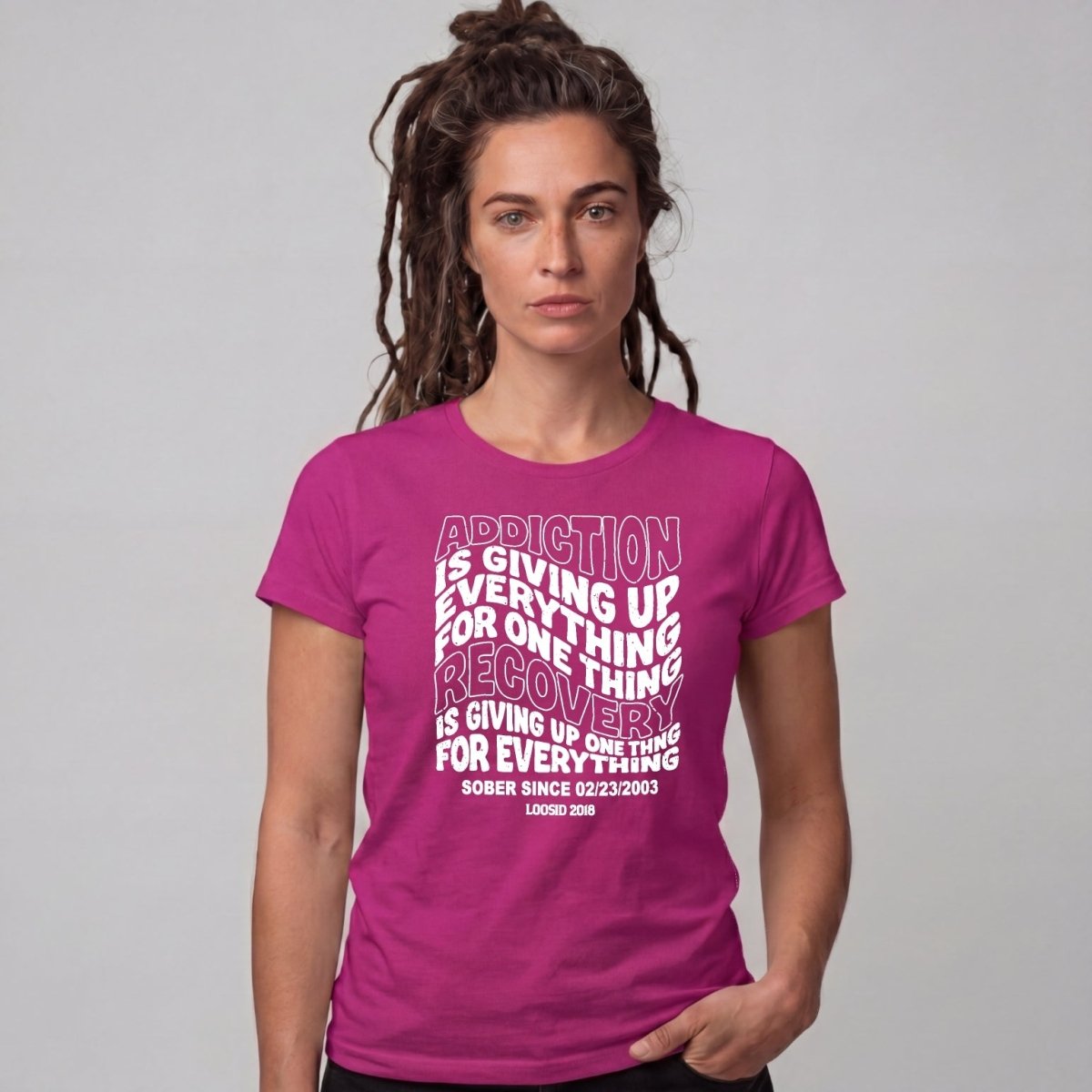 Sober T Shirt | Women's Addiction is Giving up Tee