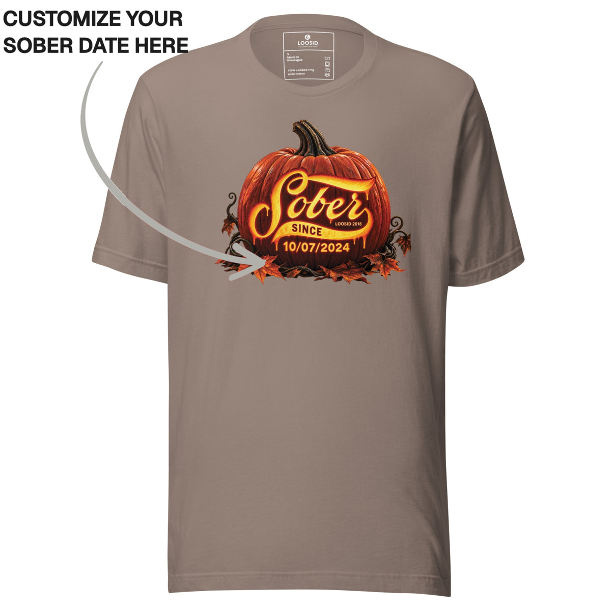 Sober T Shirt | Men's Sober Since Pumpkin
