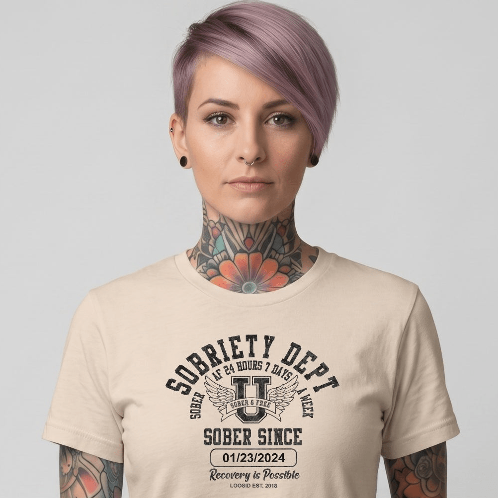 Sober T Shirt | Women's Sobriety Dept Tee