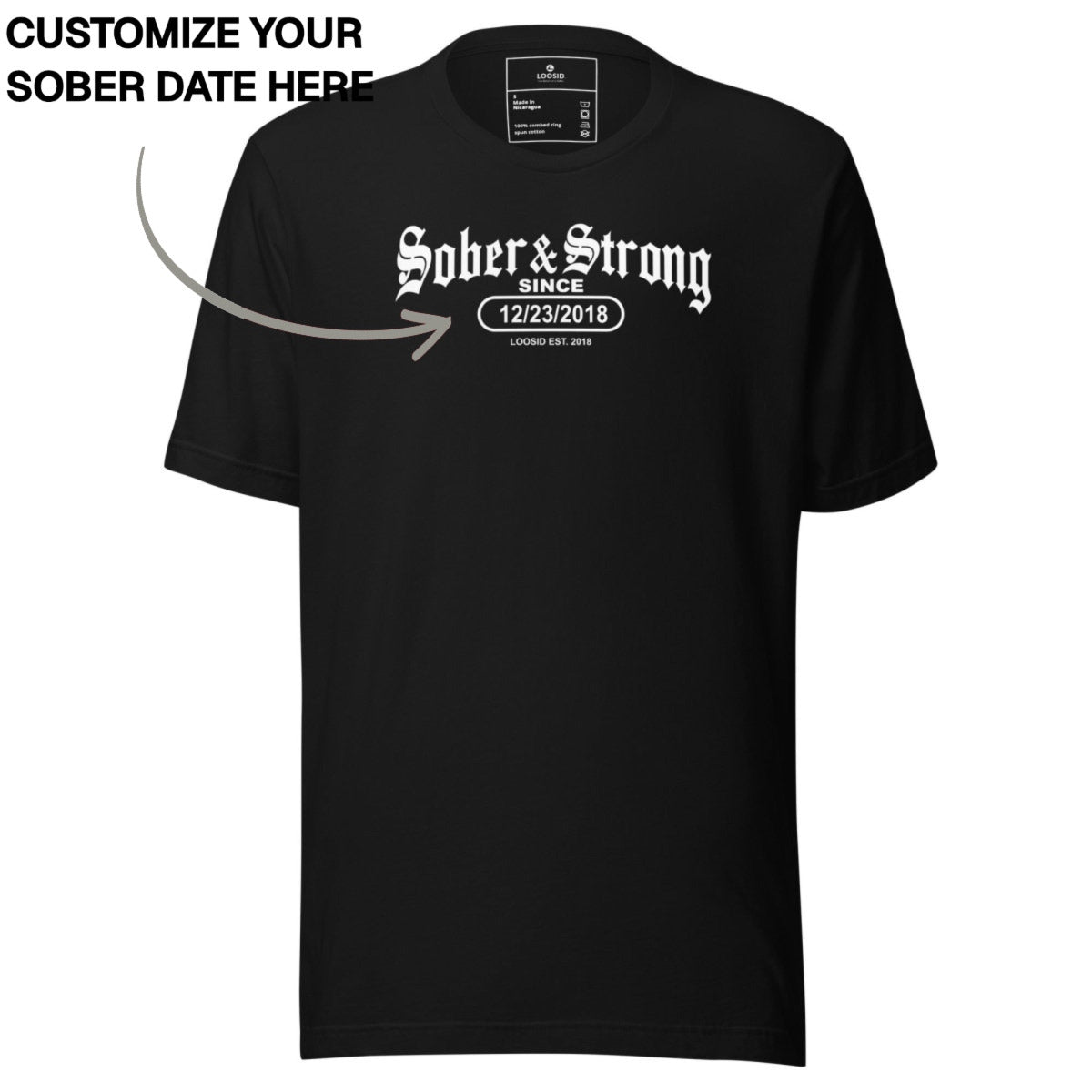 Sober T Shirt | Men's Old School Sober & Strong