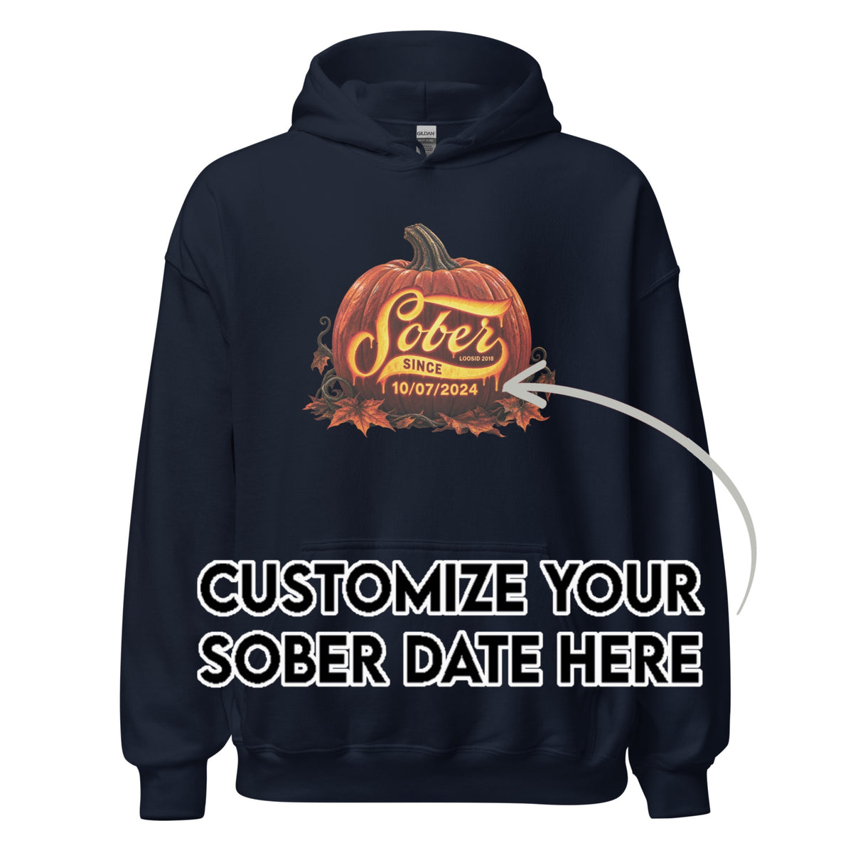 Recovery Hoodie | Men's Sober Since Pumpkin