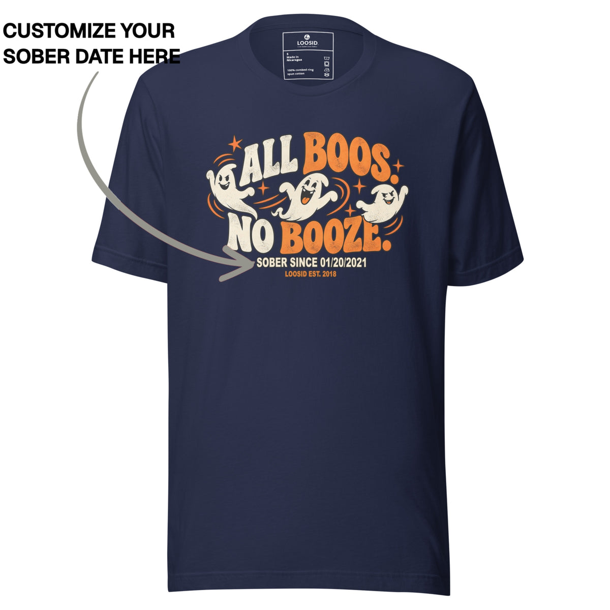 Sober T Shirt | Women's All Boos No Booze