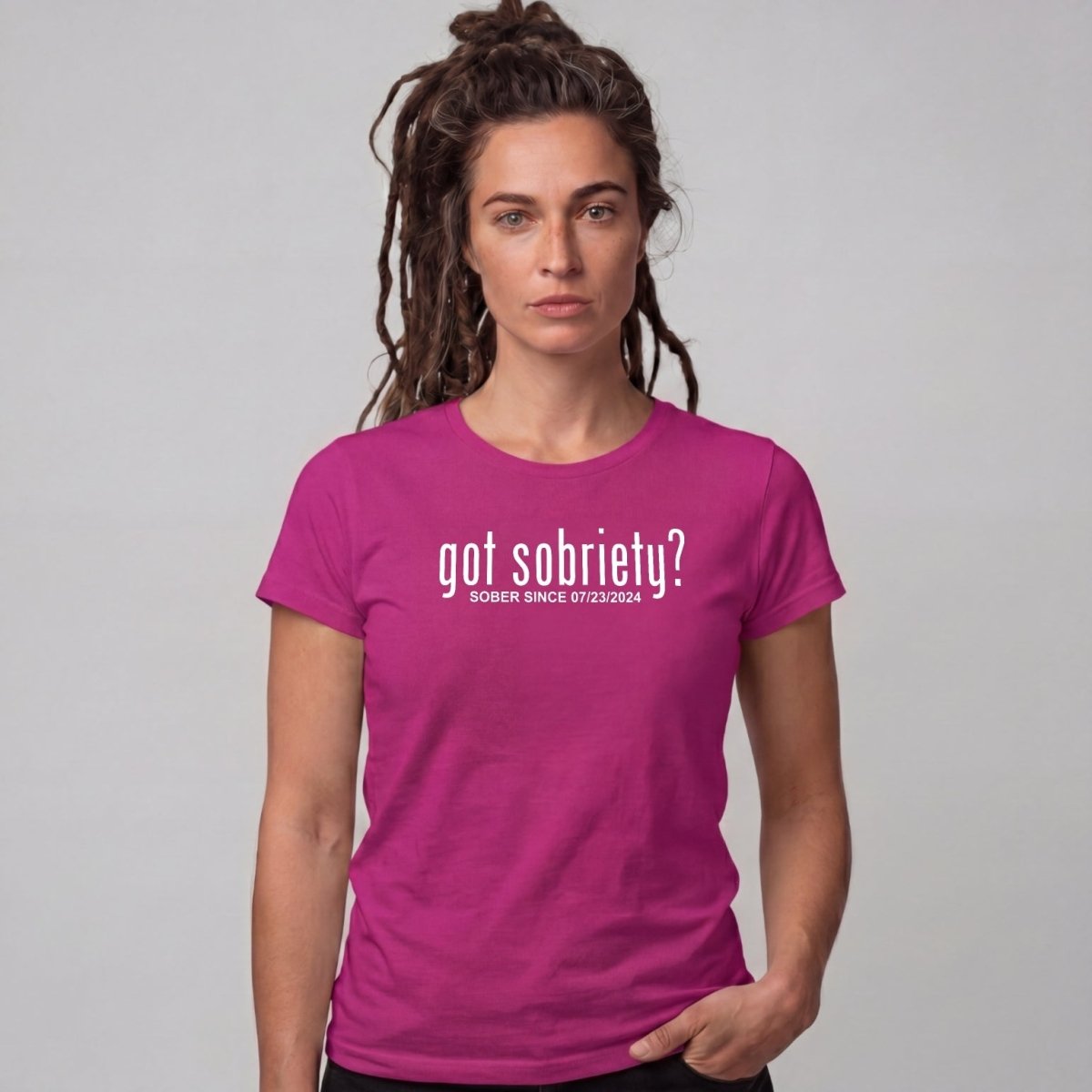 Sober T Shirt | Women's Got Sobriety Tee with Custom Sobriety Date