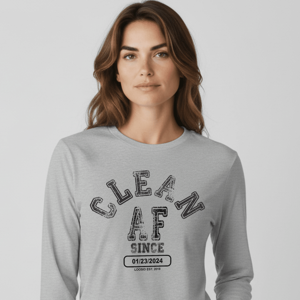 Clean AF Long Sleeve Sober T Shirt fit detail (view 29)