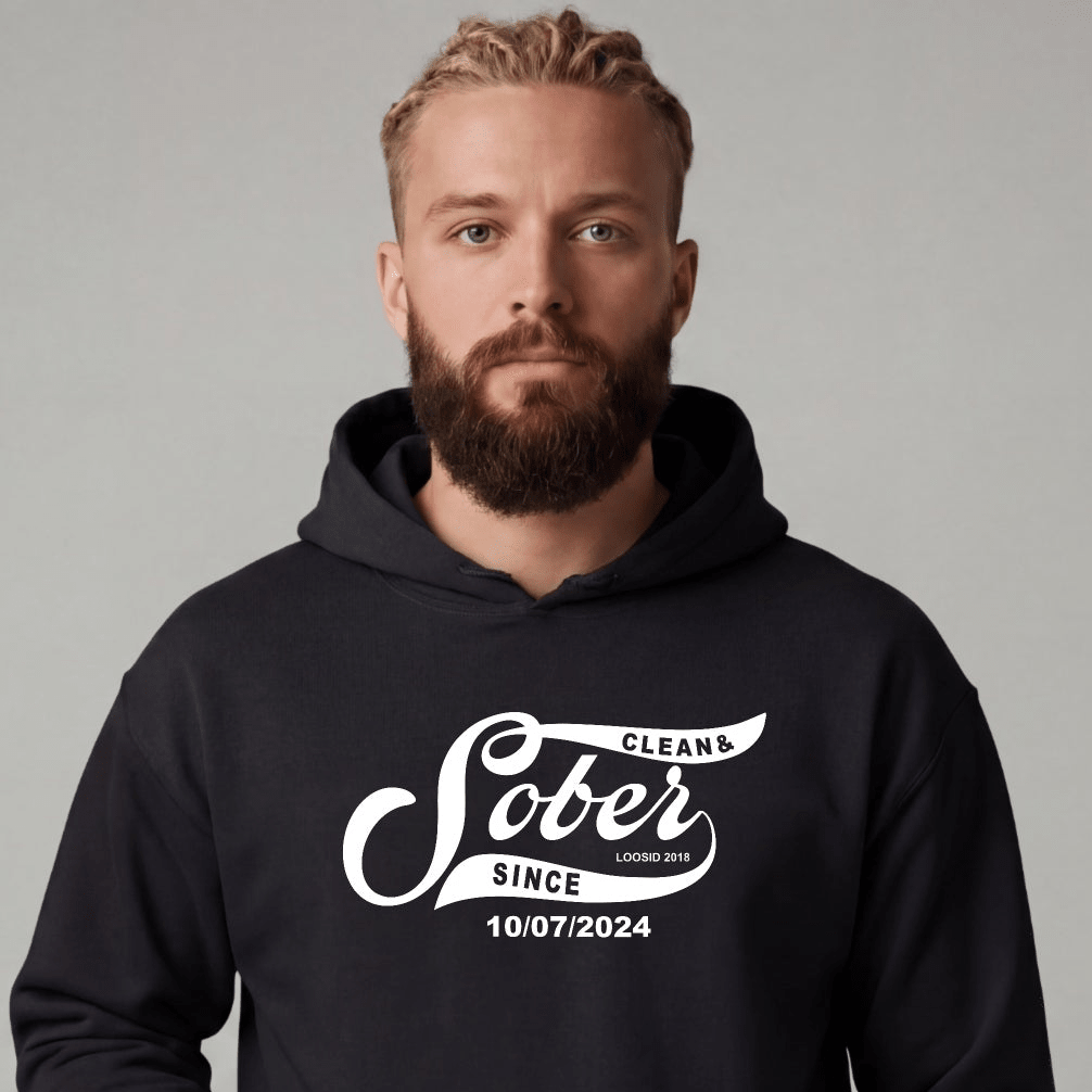 Recovery Hoodie | Sober Since Men's Hoodie with Custom Sobriety Date