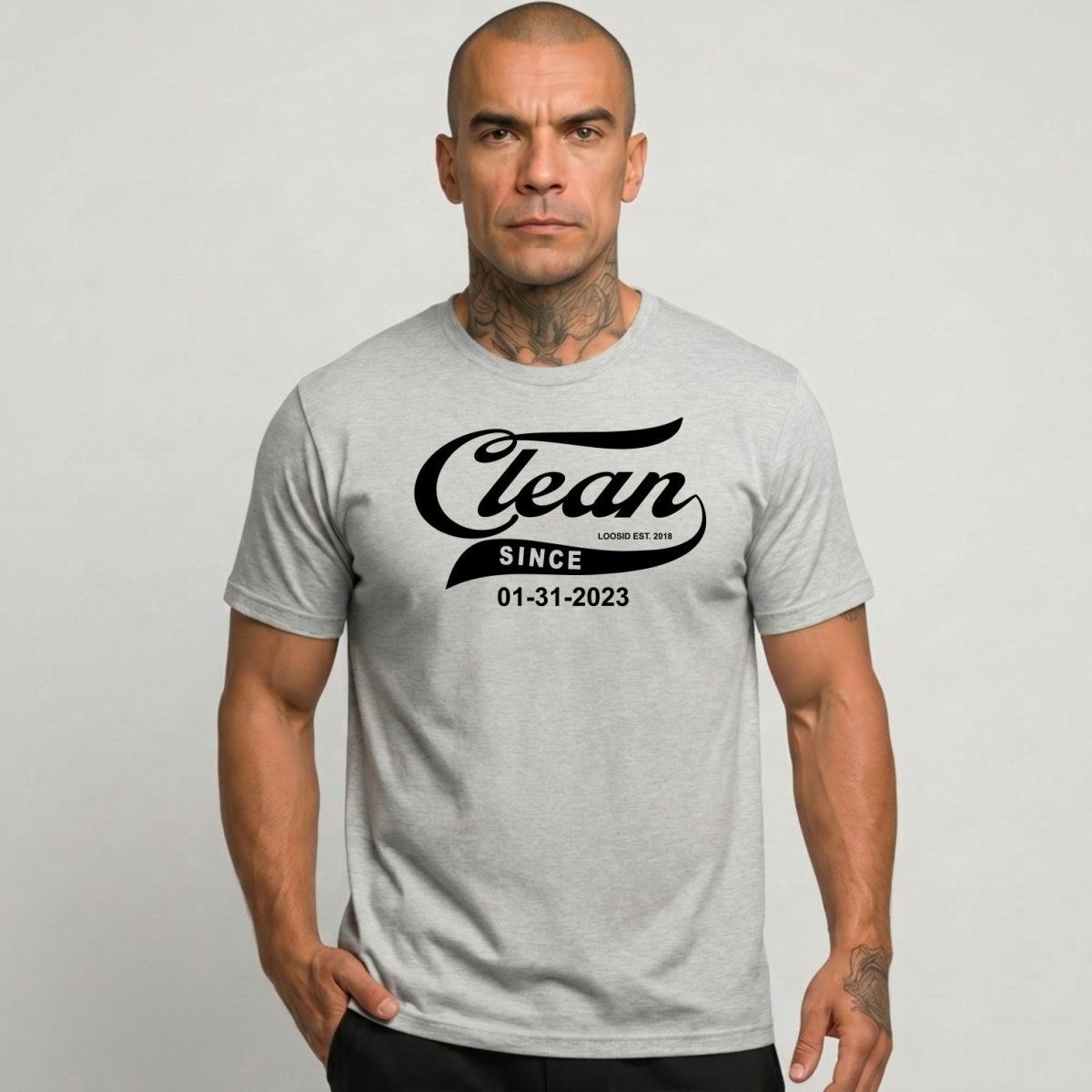 Clean Since Tee with Personalized Sobriety Date | Sober T Shirt