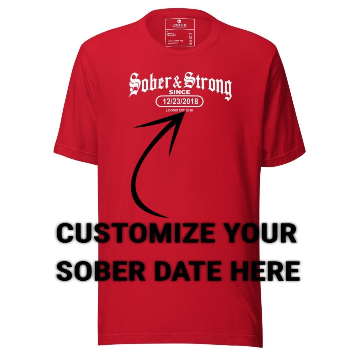 Sober T Shirt | Men's Old School Sober & Strong