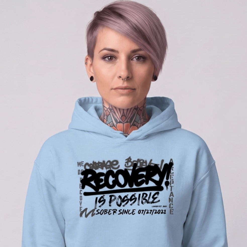 Recovery Hoodie | Women's Personalized Recovery Is Possible Hoodie