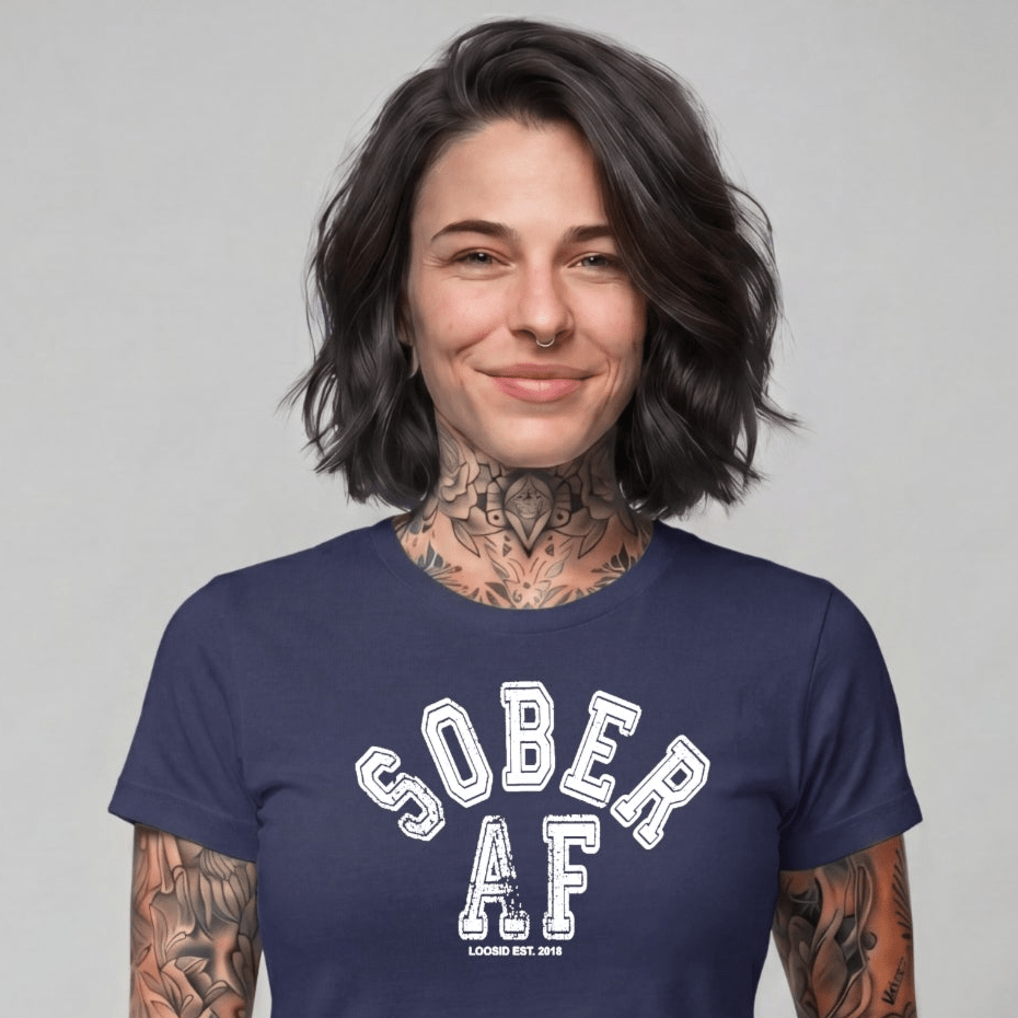Sober T Shirt | Women's Sober AF Collegiate