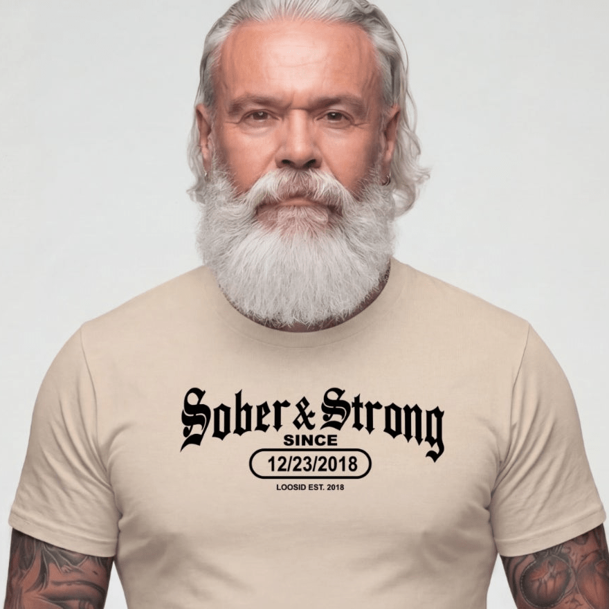 Sober T Shirt | Men's Old School Sober & Strong
