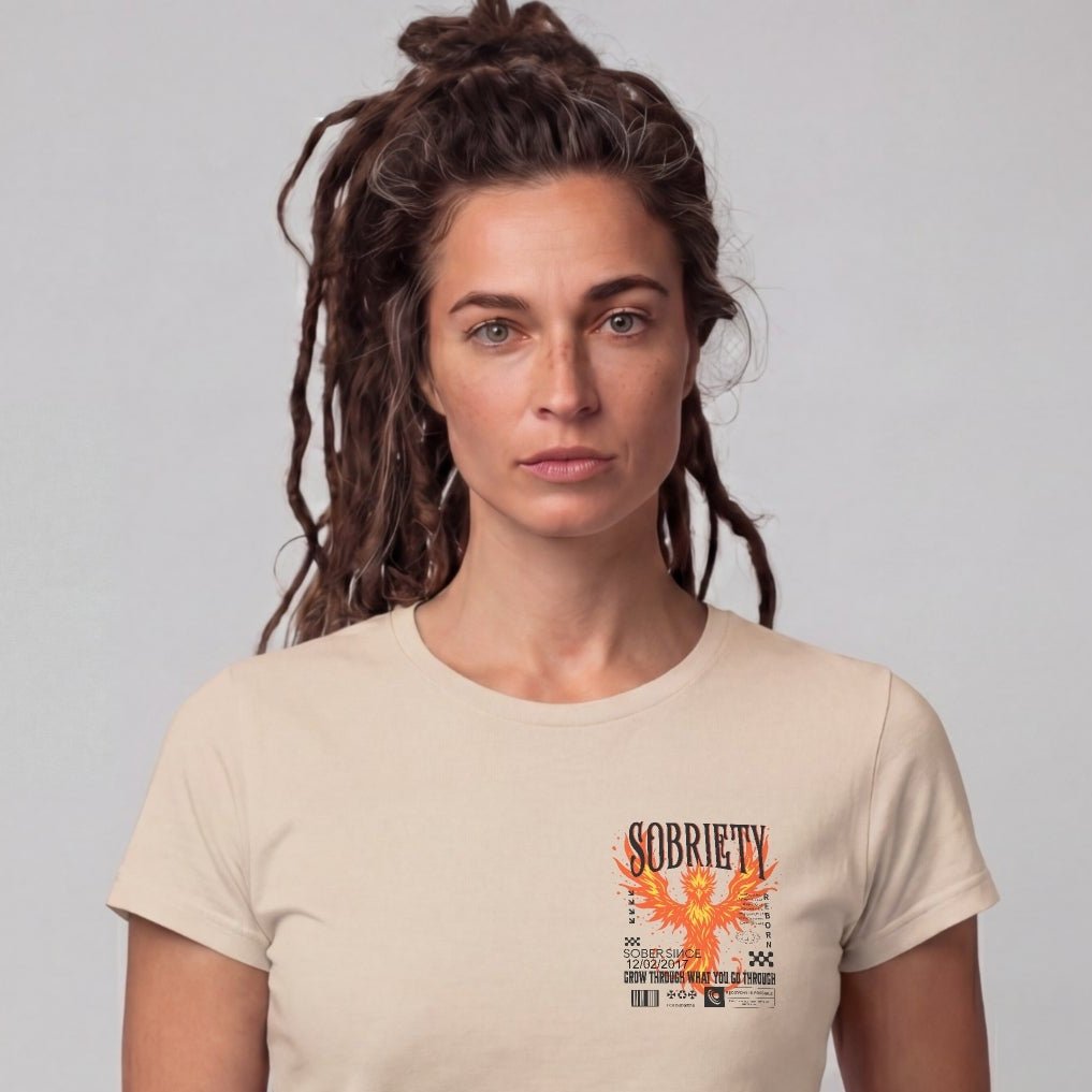 Sober T Shirt | Women's Phoenix Sobriety Reborn Limited-Edition