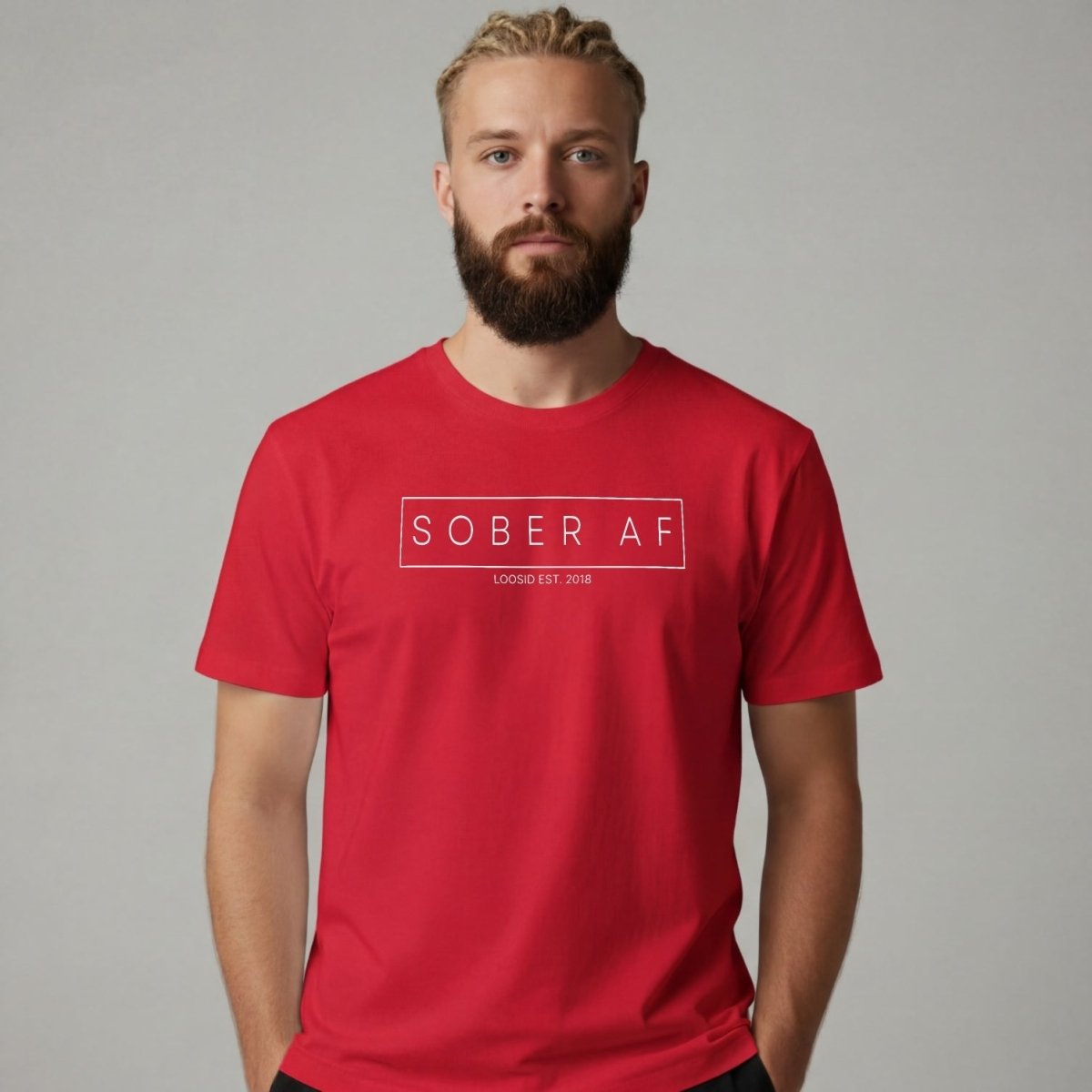 Sober T Shirt | Sober AF Men's Tee for Strength and Recovery