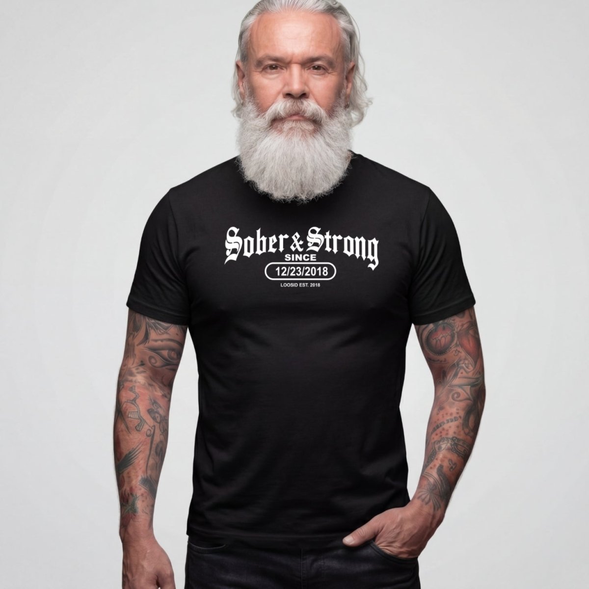 Sober T Shirt | Men's Old School Sober & Strong