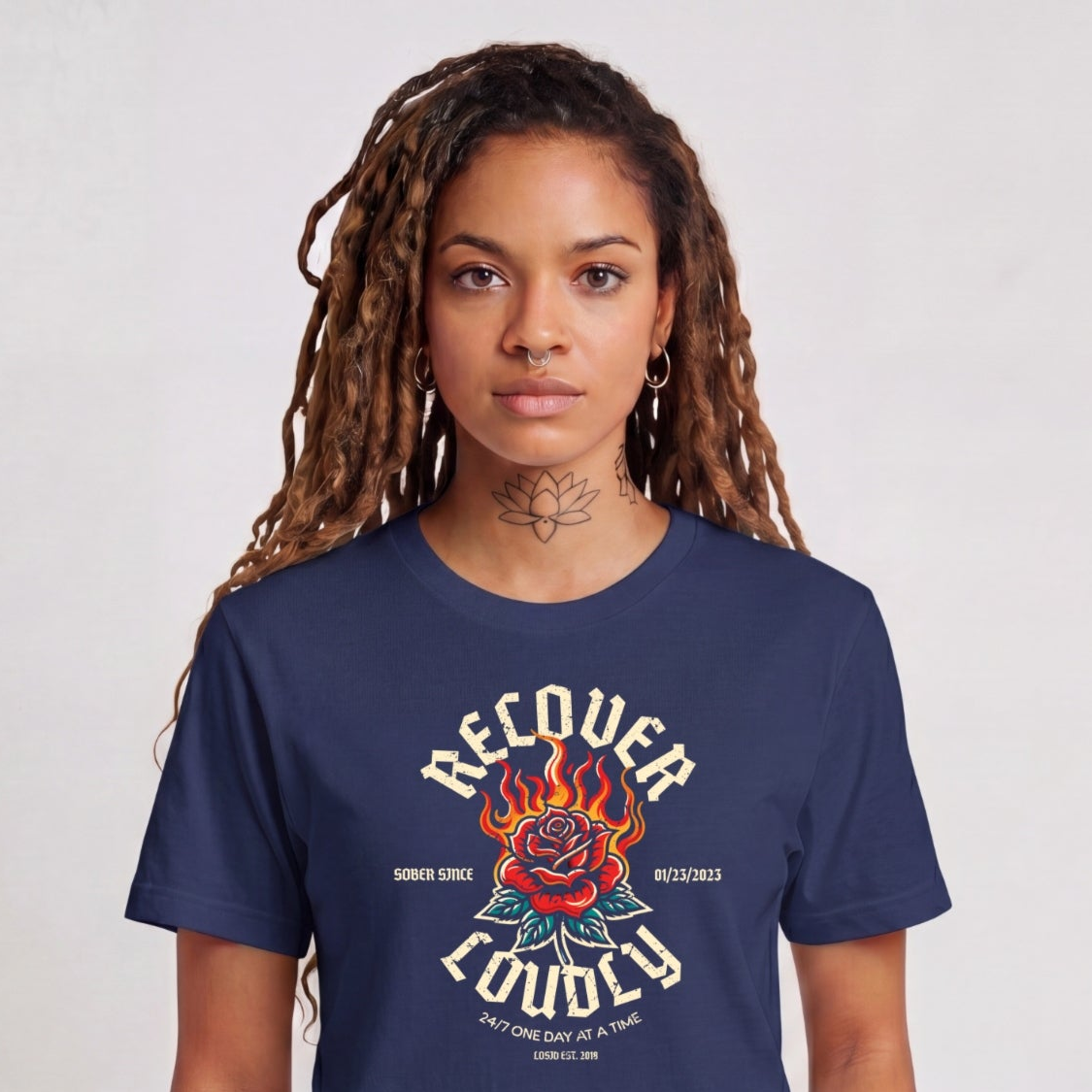 Sober T Shirt | Women's Recover Loudly Tee