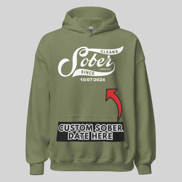 Recovery Hoodie | Sober Since Unisex Hoodie with Custom Sobriety Date