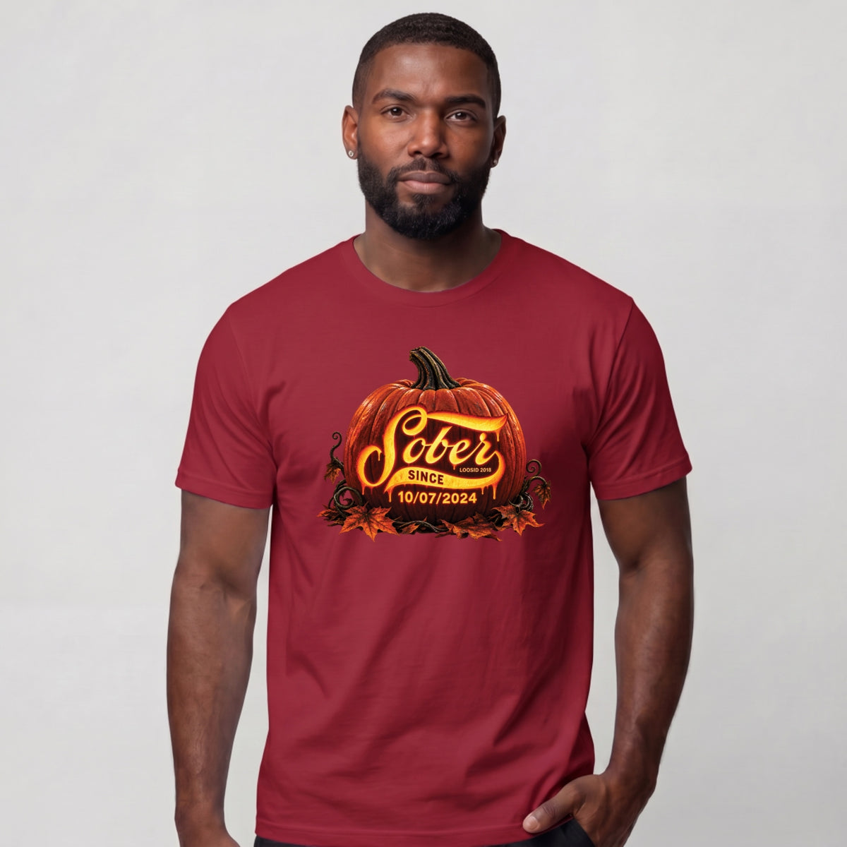 Sober T Shirt | Men's Sober Since Pumpkin