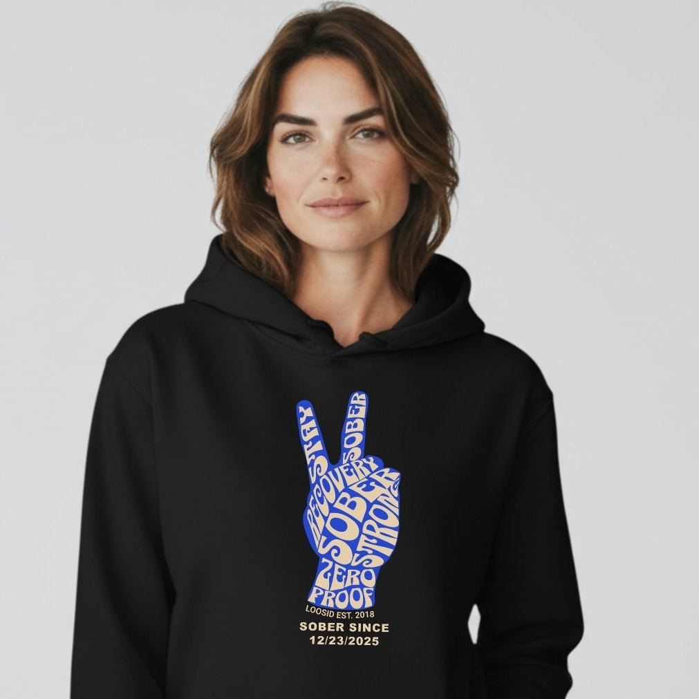 Peace & Sober Women's Personalized Hoodie