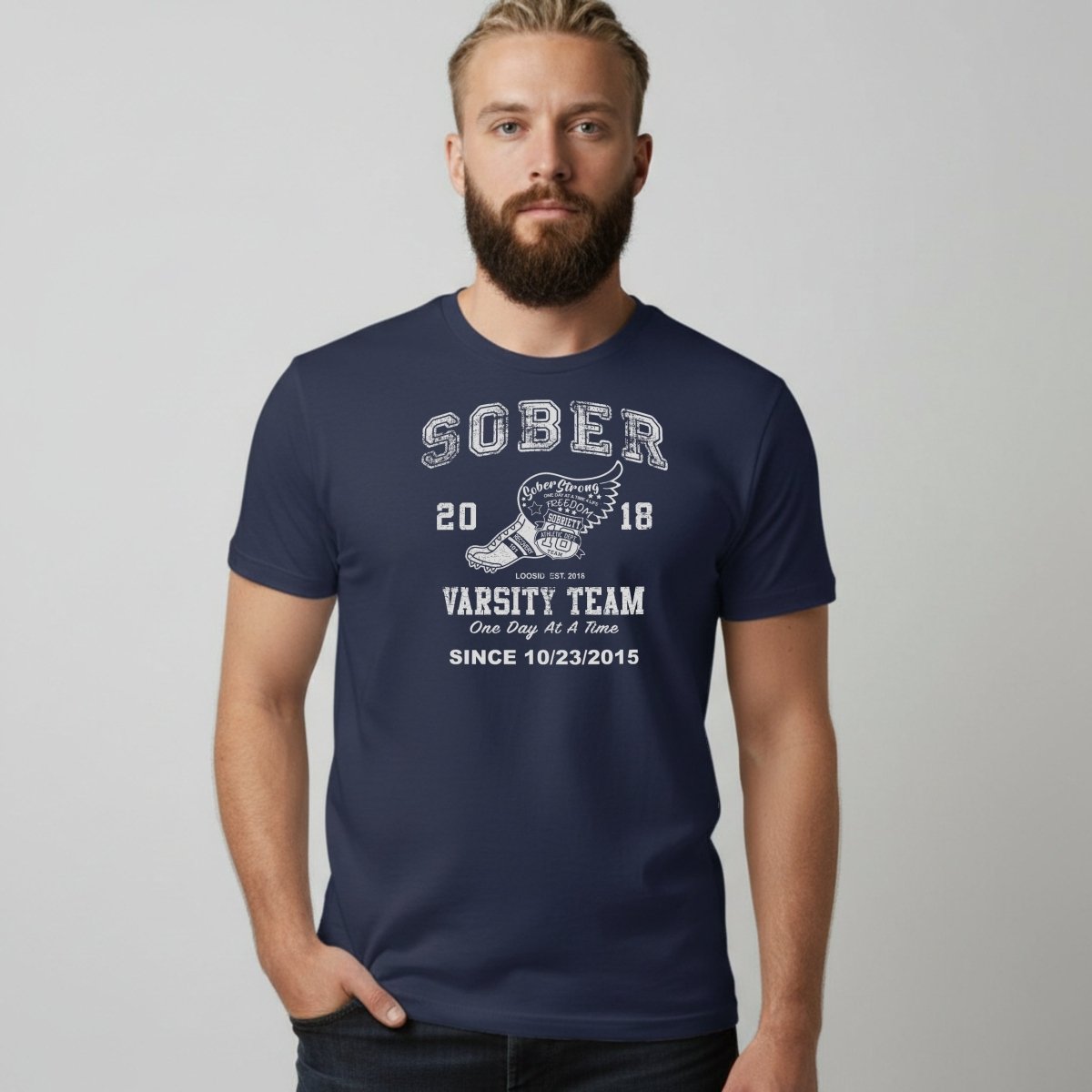 Sober Varsity Men's Personalized T-Shirt