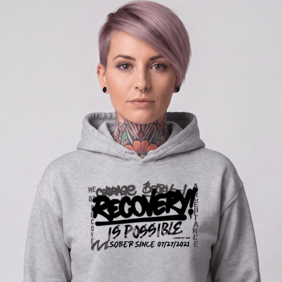 Recovery Hoodie | Women's Personalized Recovery Is Possible Hoodie