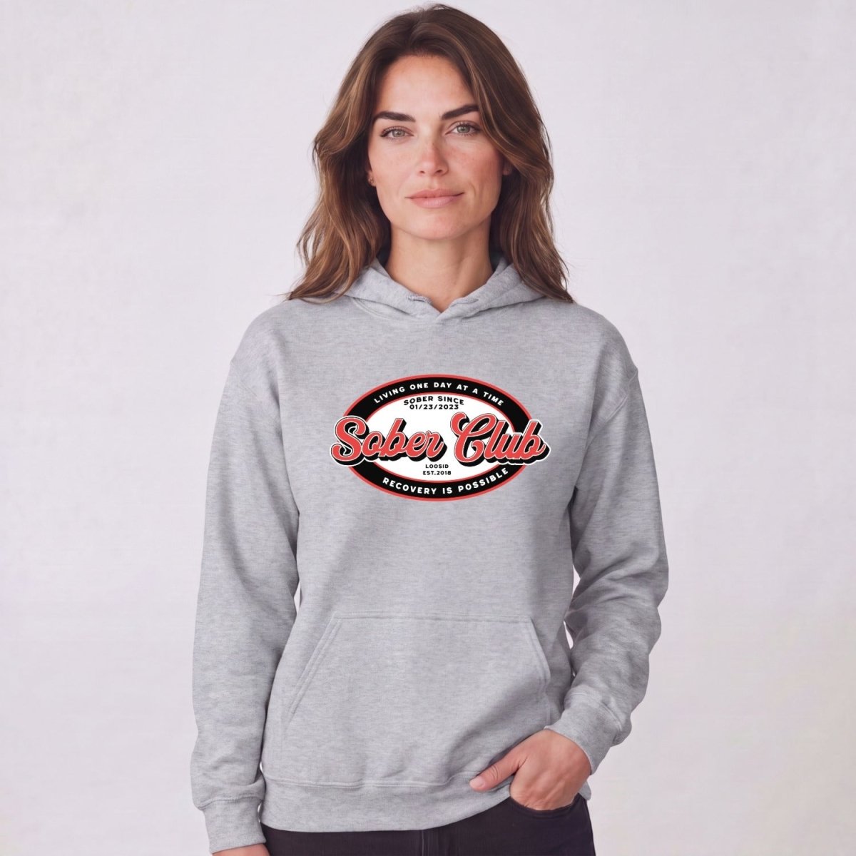 Recovery Hoodie | Women's Sober Club Badge