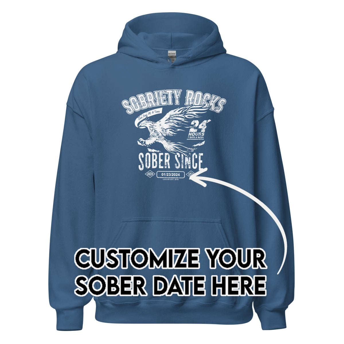 Recovery Hoodie | Men's Sobriety Rocks
