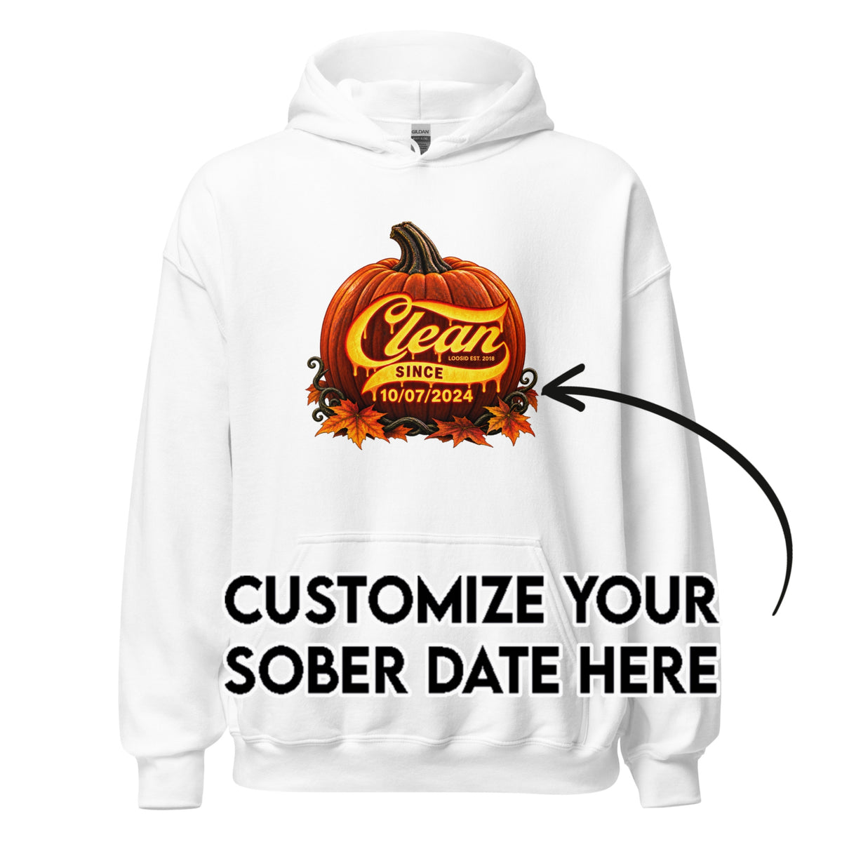 Recovery Hoodie | Women's Clean Since Pumpkin