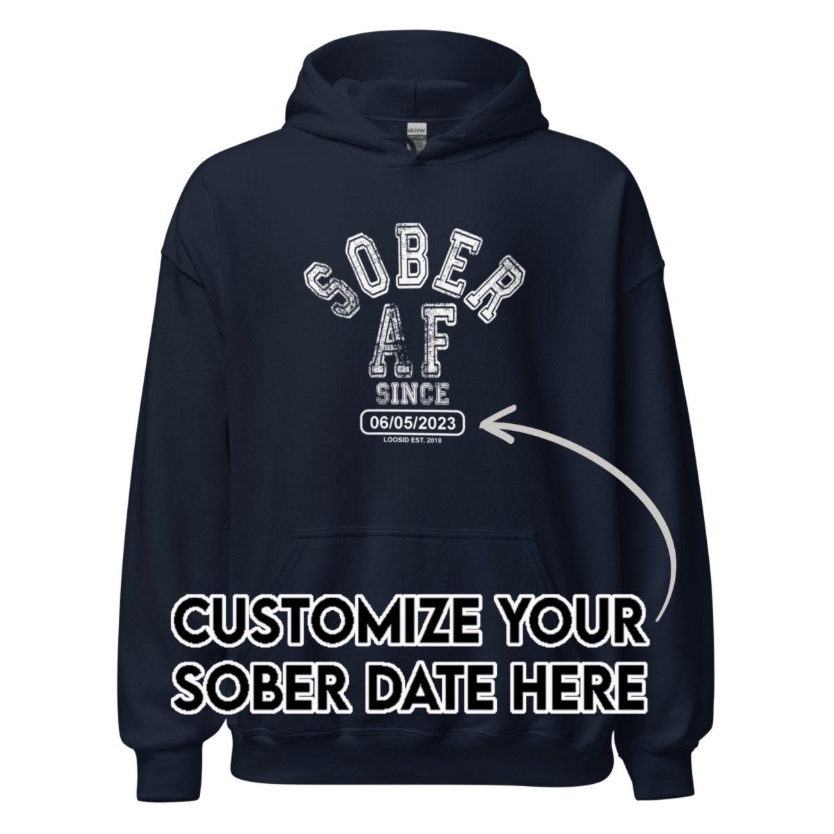 Recovery Hoodie | Women's Sober AF Collegiate