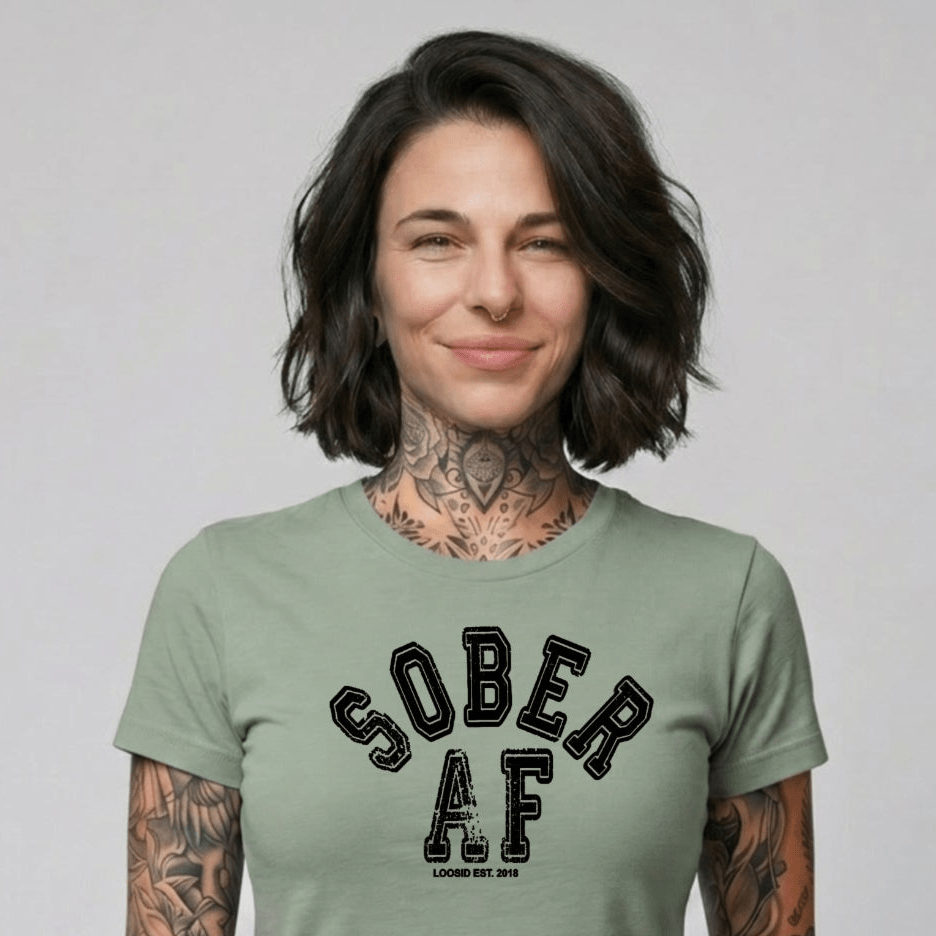Sober T Shirt | Women's Sober AF Collegiate