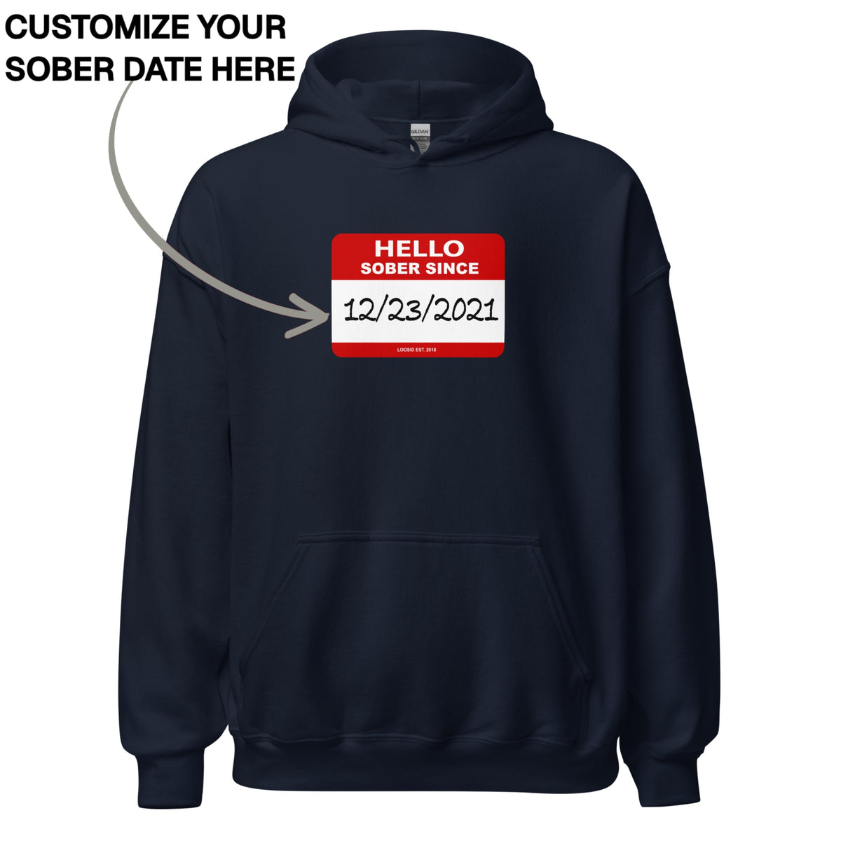 Recover Hoodie | Men's Hello Sober Since