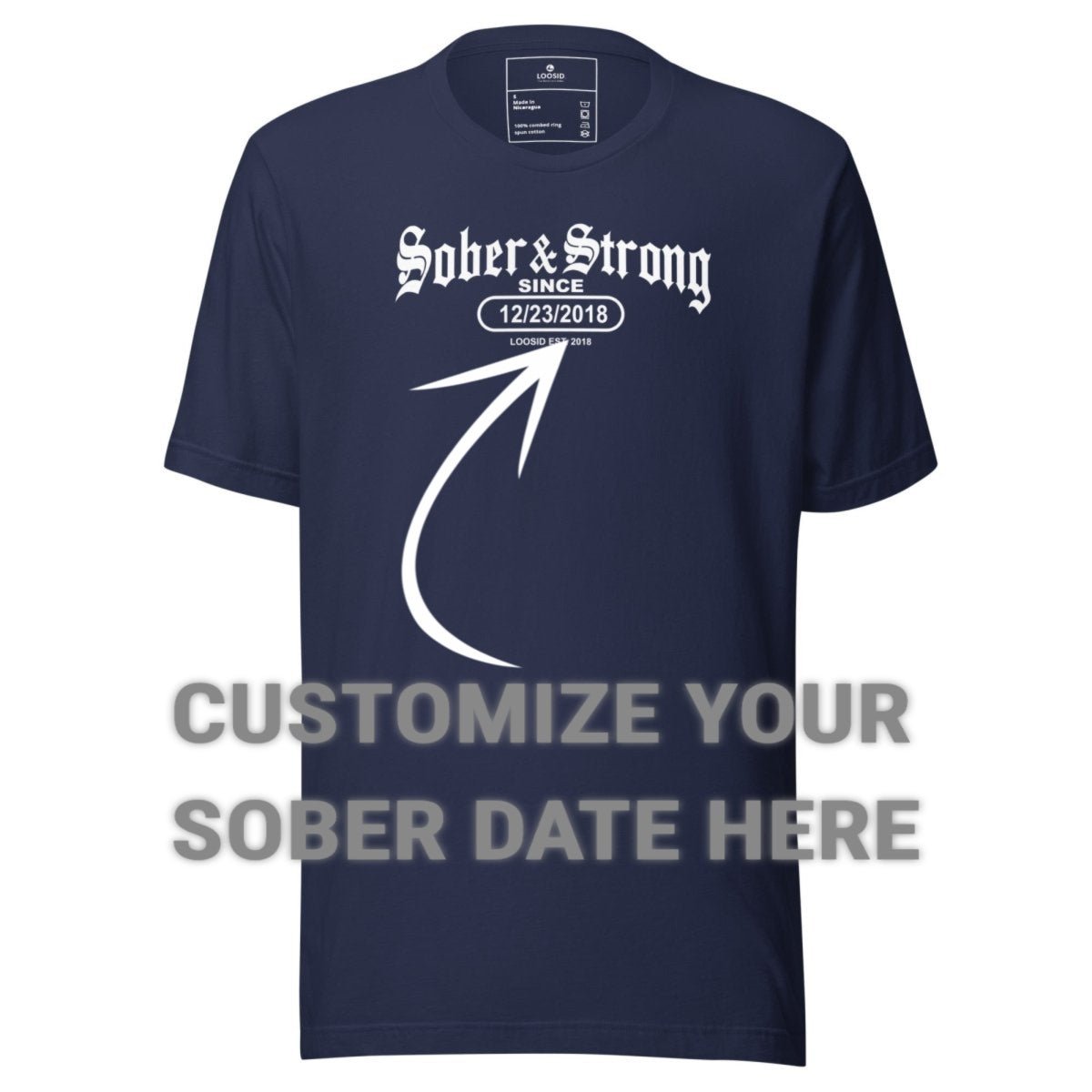 Sober T Shirt | Men's Old School Sober & Strong