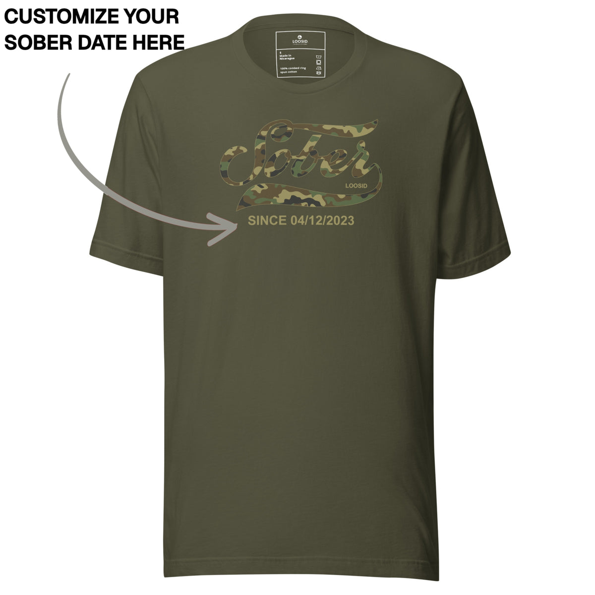 Sober T Shirt | Men's Sober Since Camo