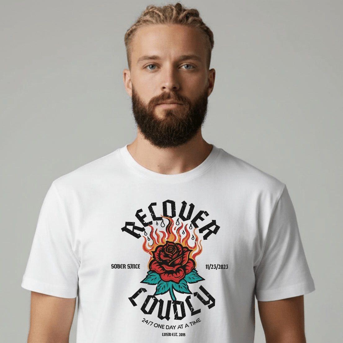 Sober T Shirt | Men's Recover Loudly Tee