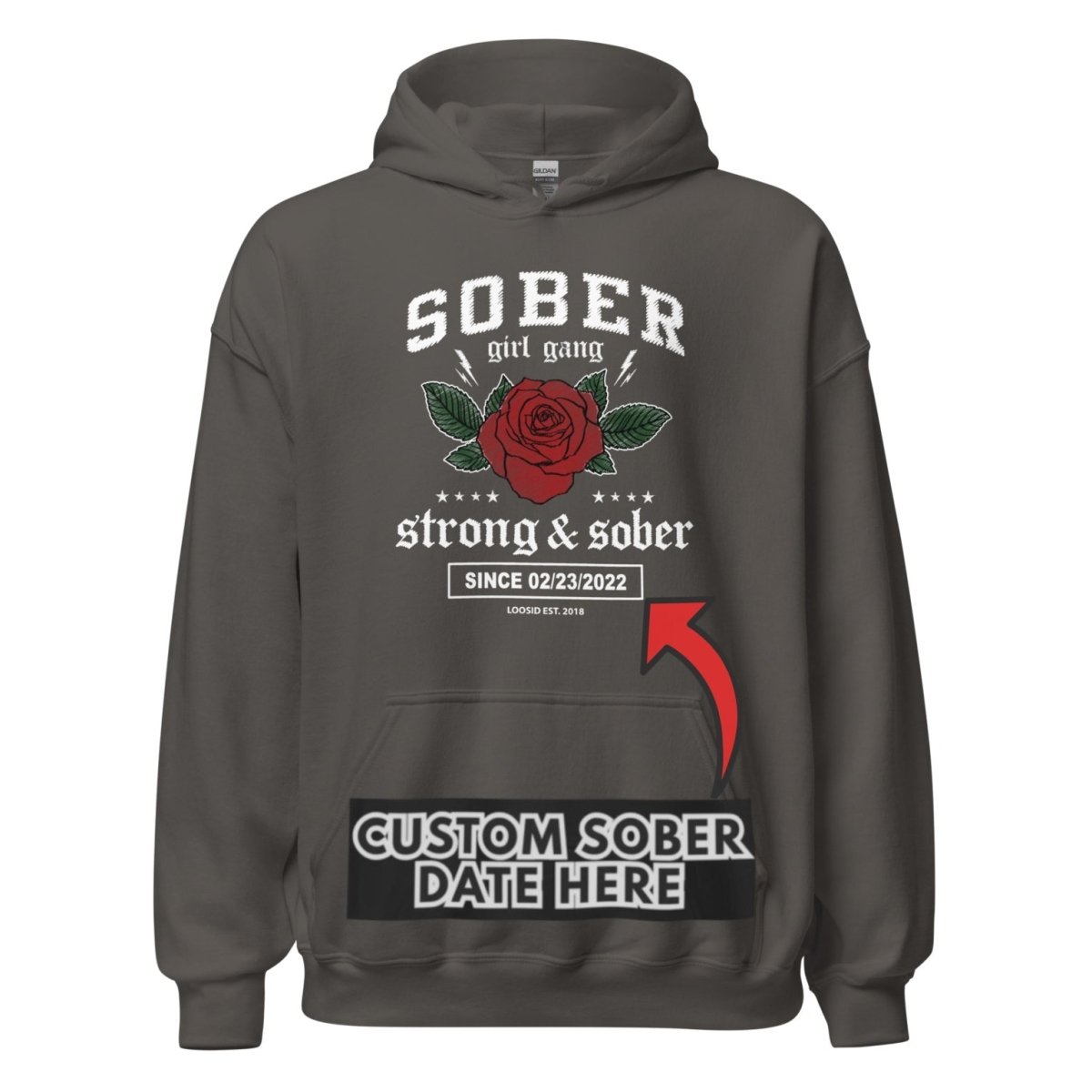 Recovery Hoodie | Sober Girl Gang Strong & Sober Crest