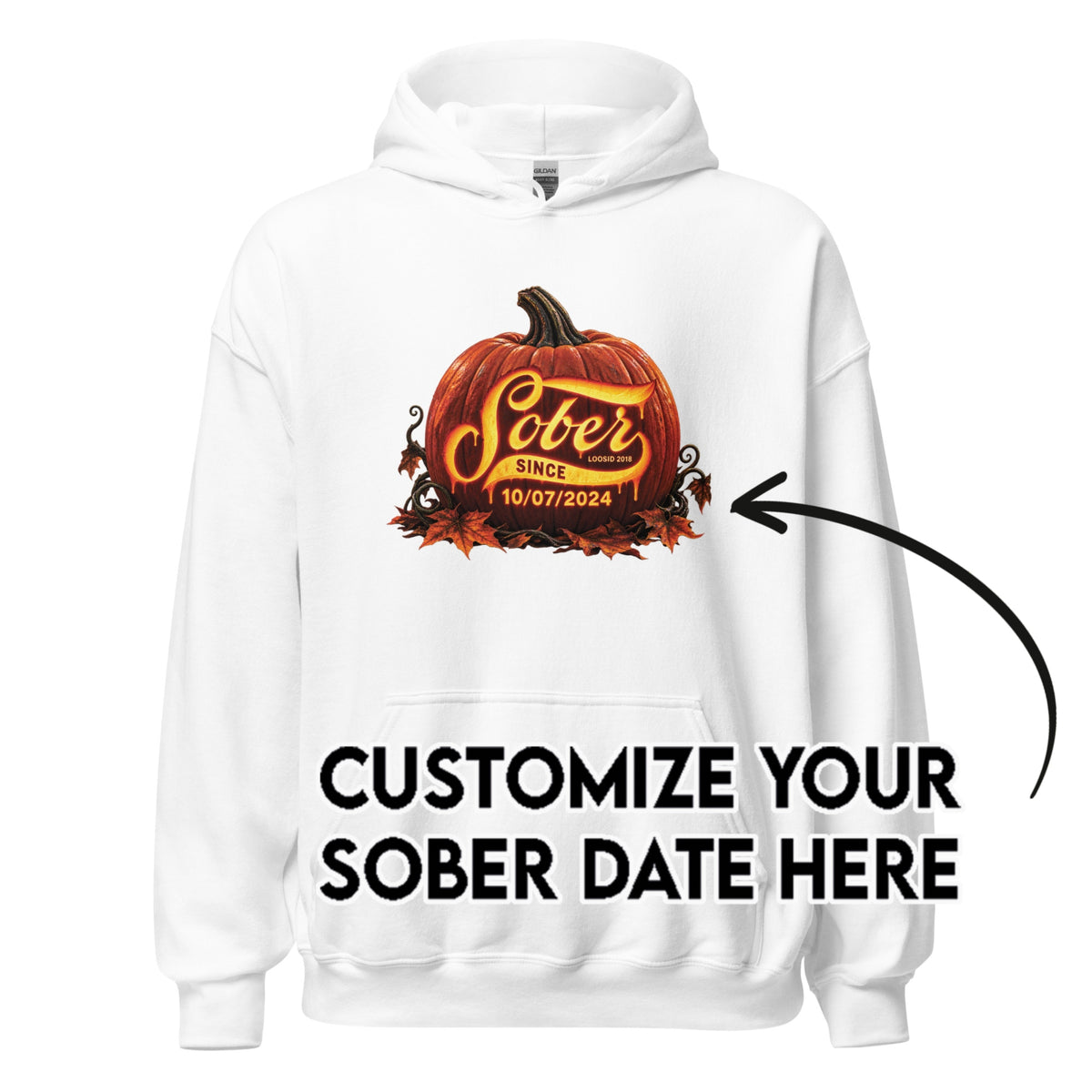 Recovery Hoodie | Men's Sober Since Pumpkin