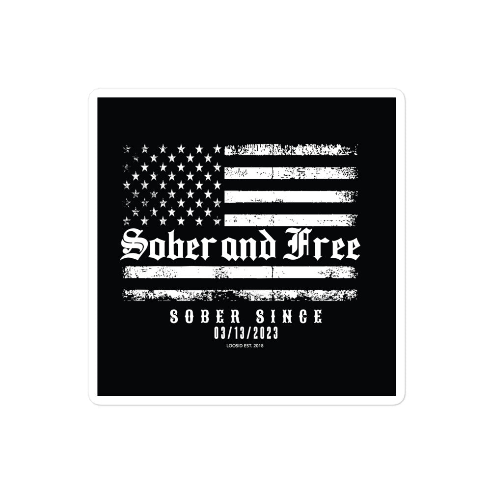 Sober and Free Stickers Sober Sticker graphic detail (view 4)