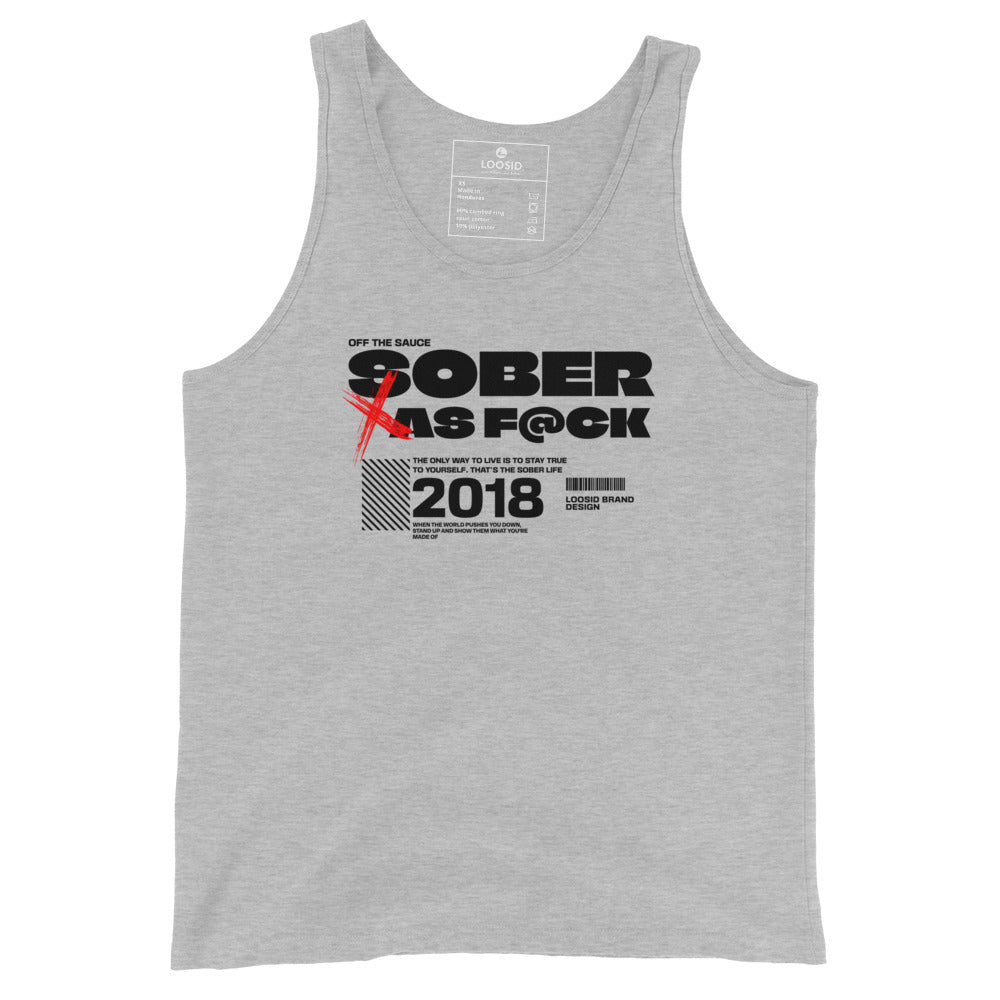 Sober as F*ck Sober Tank Top graphic detail (view 14)