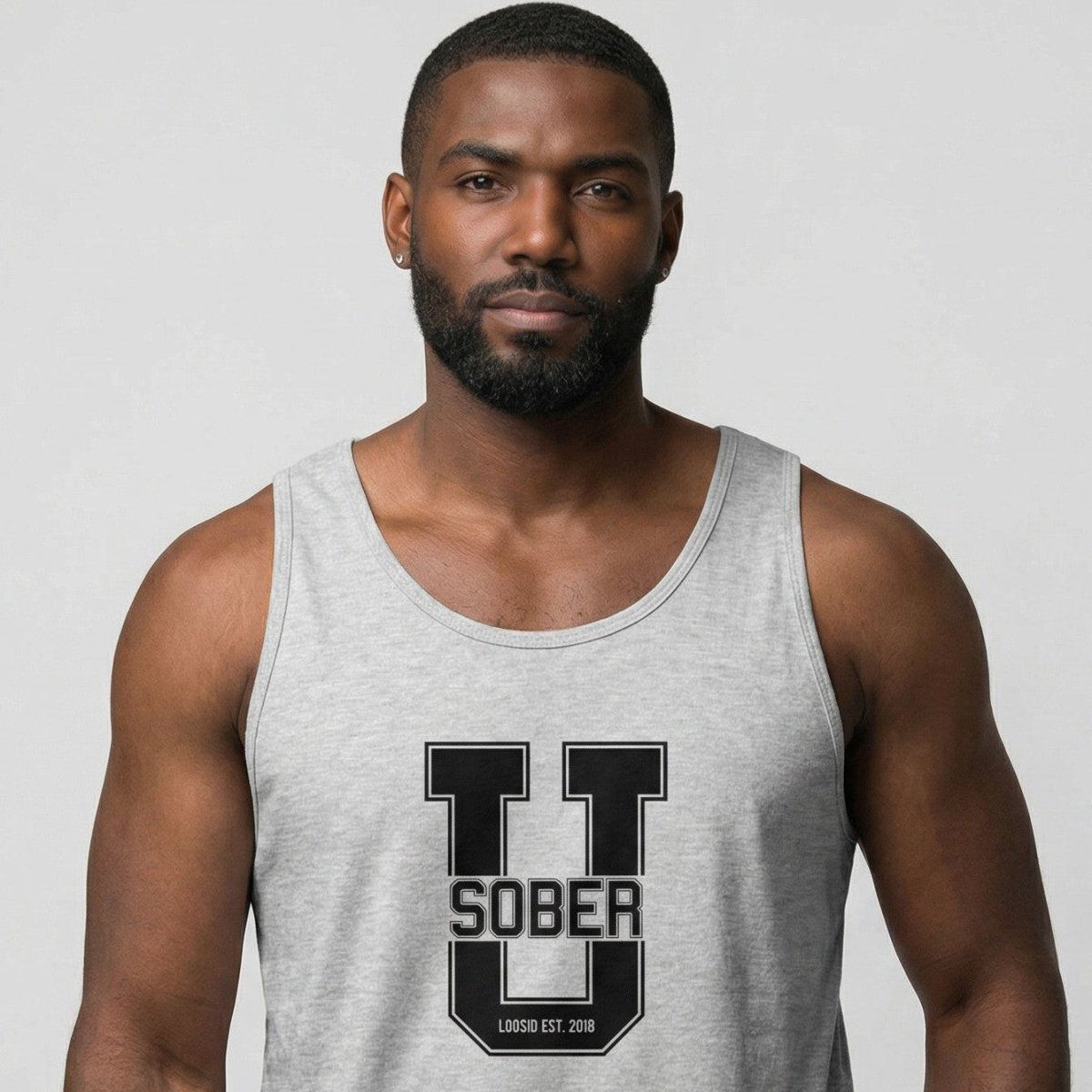 Big U Sober Sober Tank Top lifestyle view (view 15)