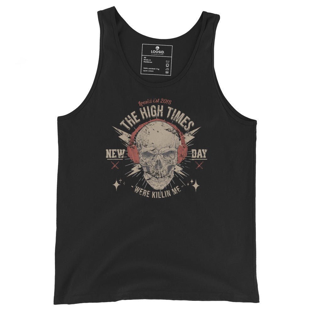 High Times Were killing Me Sober Tank Top close-up view (view 2)