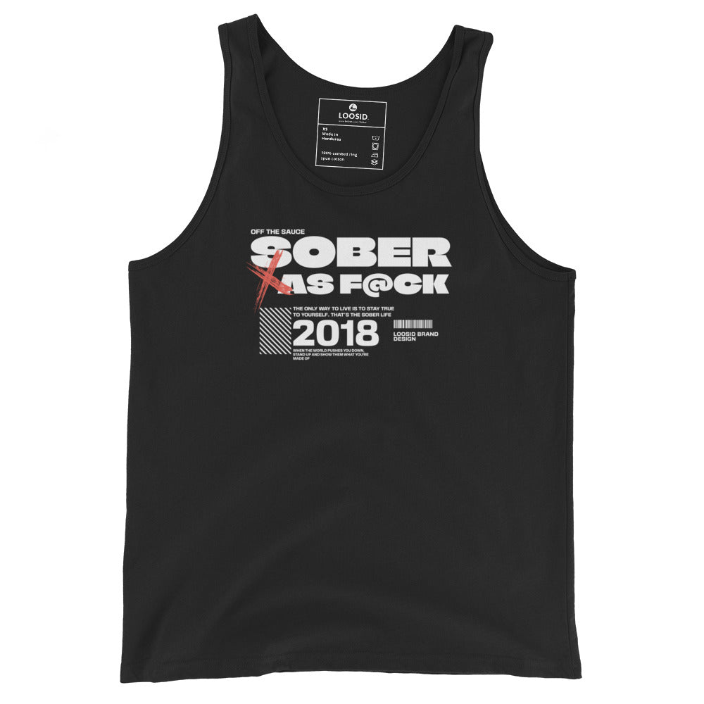 Sober as F*ck Sober Tank Top flat lay styled image (view 3)