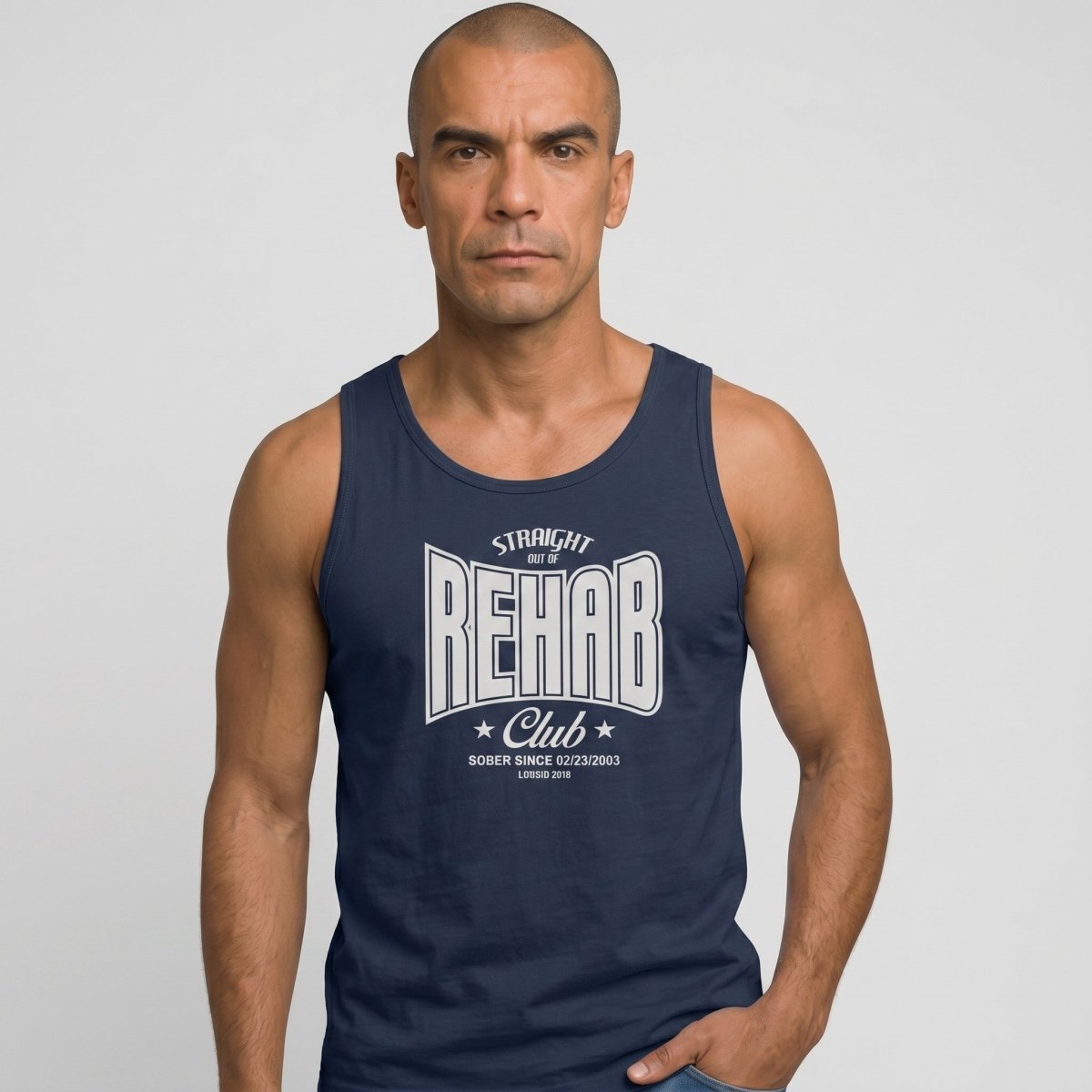 Rehab Men's Tank Top with Personalized Date