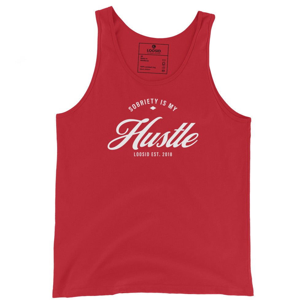 Sobriety is My Hustle Sober Tank Top lifestyle view (view 5)