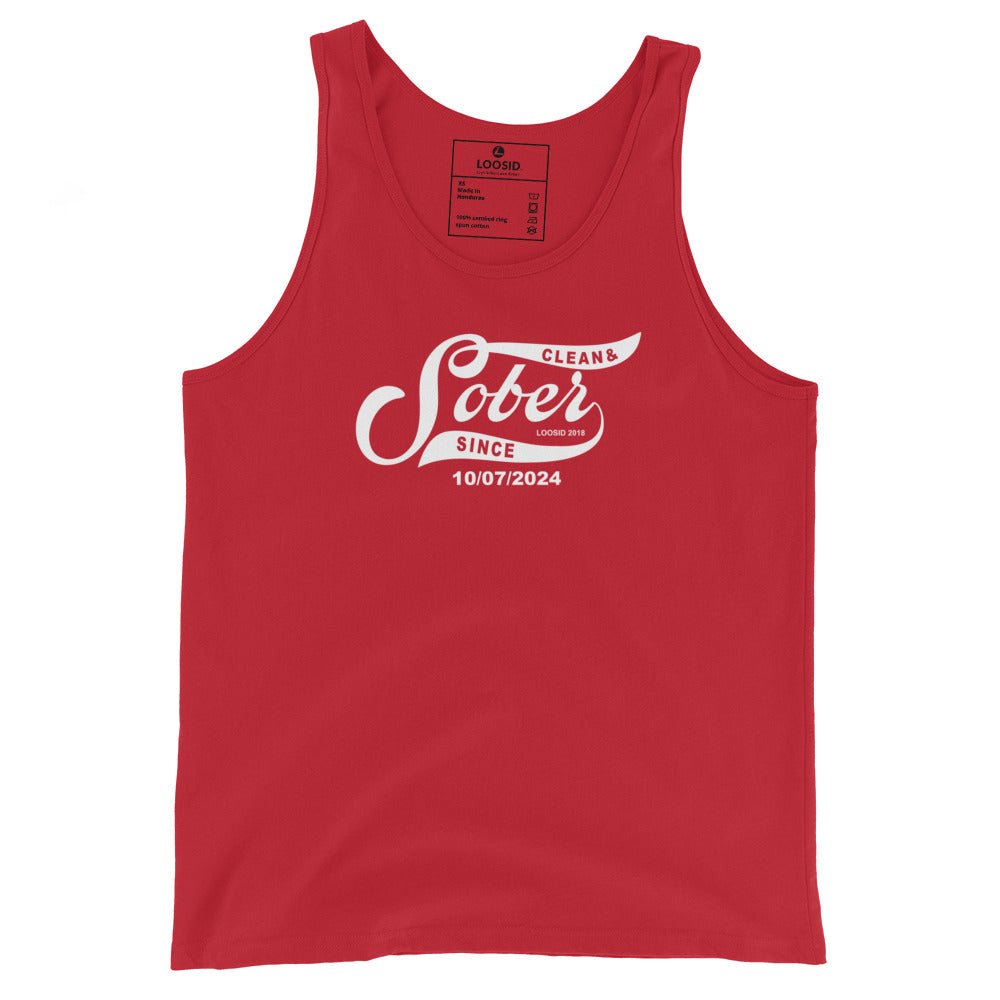 Sober Since Sober Tank Top featuring the design (view 11)