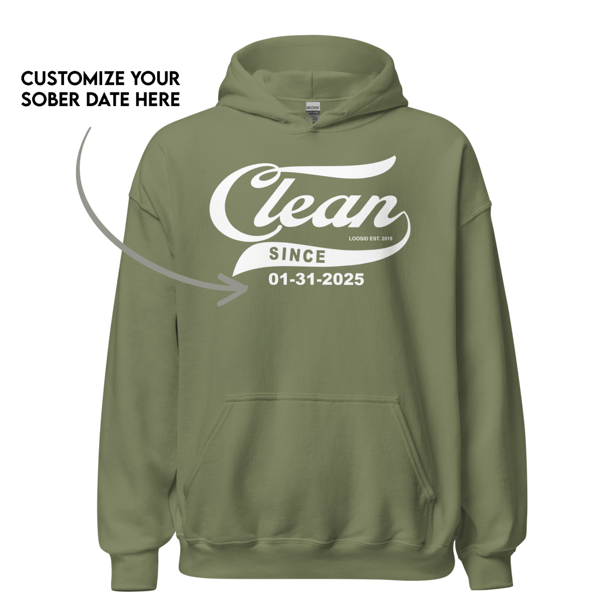 Clean Since Sober Recovery Hoodie product photo (view 10)