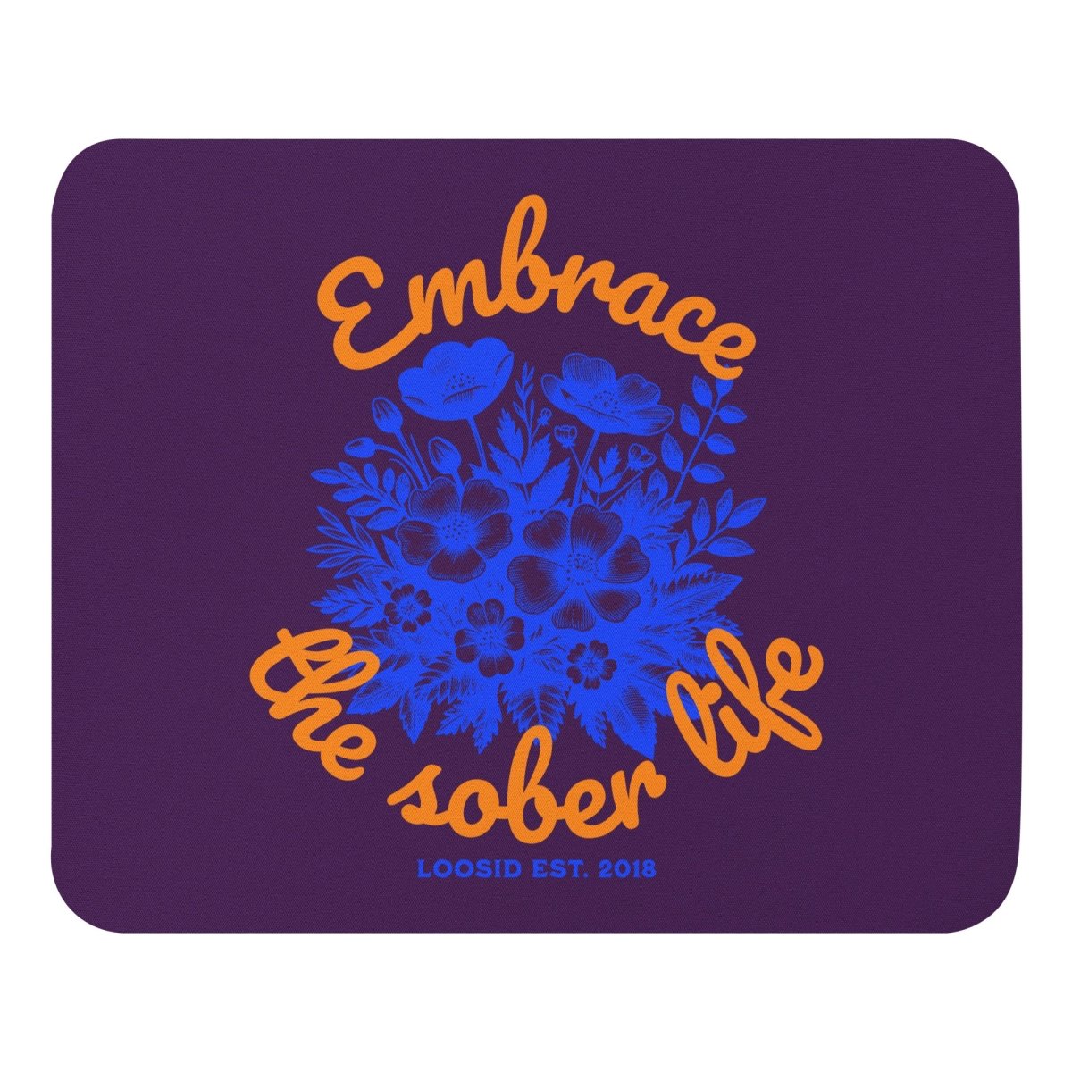 Embrace Sobriety Recovery Mouse Pad close-up view (view 2)