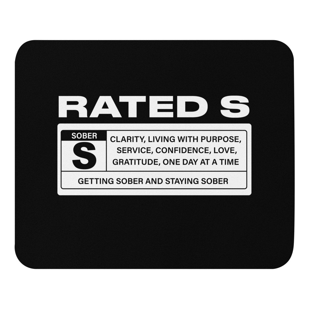 Rated S Recovery Mouse Pad graphic detail (view 4)