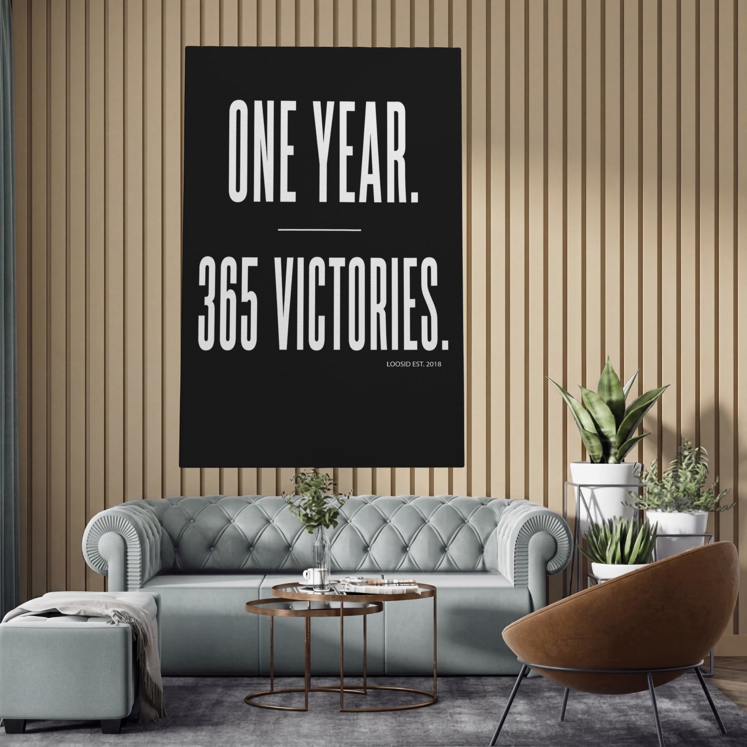 Sobriety Art | One Year 365 Victories Canvas Wall Art
